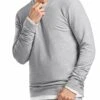 Leisure Sweater Grey Melange (075072) -Hanro leisure sweater grey melange 075072