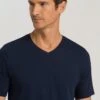 Living Shirt V-Neck Deep Navy (075051) -Hanro living shirt v neck deep navy 075051
