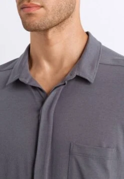 Luca Button Shirt Concrete (075646) -Hanro luca button shirt concrete 075646 3