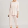 Moments Crop Pajama Chrystal Pink (077928) -Hanro moments crop pajama chrystal pink 077928