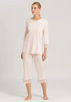 Hanro 6 Moments Crop Pajama Chrystal Pink (077928)