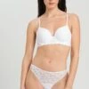 Moments Lace Cup Padded Bra White (071503) 1 Moments Lace Cup Padded Bra White (071503) -Hanro moments lace cup padded bra white 071503