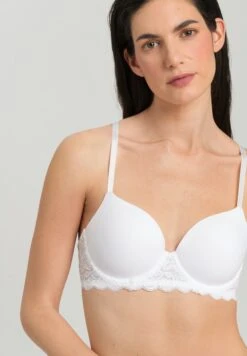 Moments Lace Cup Padded Bra White (071503) 7 Moments Lace Cup Padded Bra White (071503) -Hanro moments lace cup padded bra white 071503 2