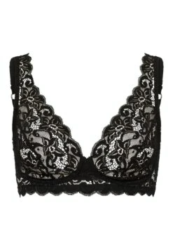 Moments Lace Soft Bra Black (071465) -Hanro moments lace soft bra black 071465 2