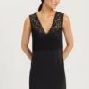 Moments Sleeveless Nightdress Black (077929) -Hanro moments sleeveless nightdress black 077929