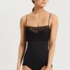 Moments Spaghetti Top Black (071448) -Hanro moments spaghetti top black 071448