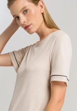 Natural Comfort Short Sleeve Nightdress Almond (077963) 9 Natural Comfort Short Sleeve Nightdress Almond (077963) -Hanro natural comfort short sleeve nightdress almond 077 3
