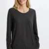 Natural Elegance Long Sleeve Caviar (076236) -Hanro natural elegance long sleeve caviar 076236
