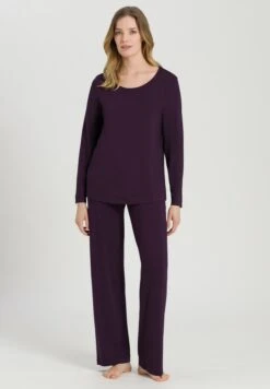 Natural Elegance Long Sleeve Shirt Sumac Melange (076236) -Hanro natural elegance long sleeve shirt sumac melange 0 2