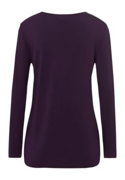 Natural Elegance Long Sleeve Shirt Sumac Melange (076236) -Hanro natural elegance long sleeve shirt sumac melange 0 5