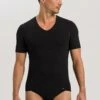 Natural Function Shirt V-Neck Black (073185) -Hanro natural function shirt v neck black 073185