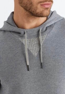 Neo Hood Shirt Grey Double Face (075847) -Hanro neo hood shirt grey double face 075847 2