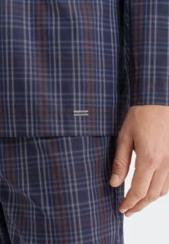 Night & Day Pajama Fine Bluish Check (075115) -Hanro night day pajama fine bluish check 075115 4