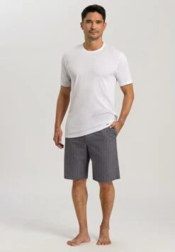 Night & Day Short Pant Grey Check (075433) -Hanro night day short pant grey check 075433 2