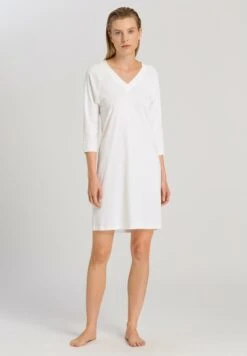 Pure Essence 3/4 Sleeved Nightdress Off White (077948) -Hanro pure essence 3 4 sleeved nightdress off white 0779 2