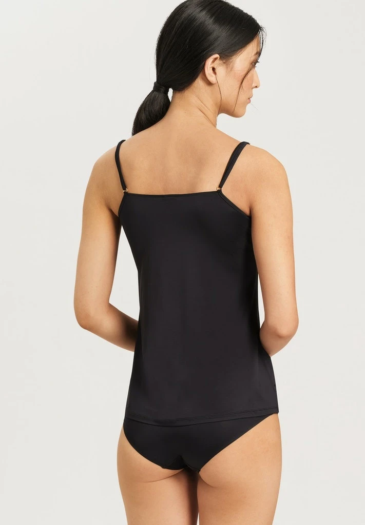 Satin Deluxe Spaghetti Top Black (071063) 4 Satin Deluxe Spaghetti Top Black (071063) - Afbeelding 2