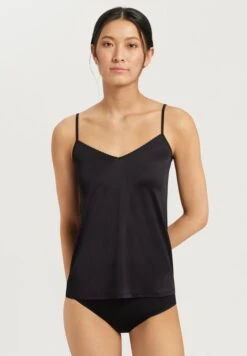 Satin Deluxe Spaghetti Top Black (071063)