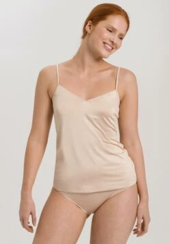 Satin Deluxe Spaghetti Top Natural (071063)