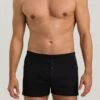 Sea Island Cotton Boxer Black (073172) -Hanro sea island cotton boxer black 073172
