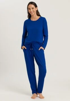 Sleep & Lounge Long Pants Deep Indigo (077880) -Hanro sleep lounge long pants deep indigo 077880 2