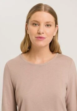 Sleep & Lounge Long Sleeve Shirt Mocha (077844) -Hanro sleep lounge long sleeve shirt mocha 077844 3