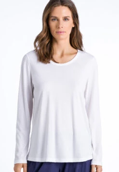Sleep & Lounge Long Sleeve Shirt White (077844)