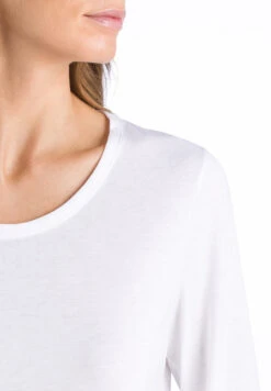 Sleep & Lounge Long Sleeve Shirt White (077844) -Hanro sleep lounge long sleeve shirt white 077844 3