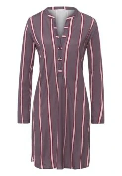 Sleep & Lounge Nightdress Sleek Stripe (077618) -Hanro sleep lounge nightdress sleek stripe 077618 4