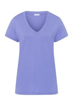 Sleep & Lounge Short Sleeve Shirt Gemstone Blue (077876) -Hanro sleep lounge short sleeve shirt gemstone blue 0778 5