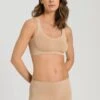 Touch Feeling Crop Top Beige (071810) 2 Touch Feeling Crop Top Beige (071810) -Hanro touch feeling crop top beige 071810