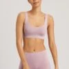 Touch Feeling Crop Top Crepe Pink (071810) -Hanro touch feeling crop top crepe pink 071810
