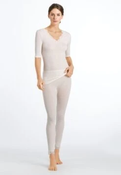 Woolen Lace Legging Vanilla (072847/072732) -Hanro woolen lace legging vanilla 072847 072732 2