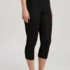Woolen Silk Crop Legging Black (071419) 1 Woolen Silk Crop Legging Black (071419) -Hanro woolen silk crop legging black 071419