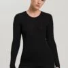 Woolen Silk Long Sleeve Black (071409) -Hanro woolen silk long sleeve black 071409