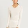Woolen Silk Long Sleeve Cygne (071409) -Hanro woolen silk long sleeve cygne 071409