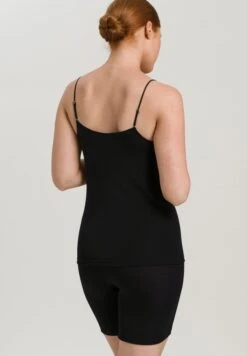 Woolen Silk Spaghetti Top Black (071415) -Hanro woolen silk spaghetti top black 071415 1