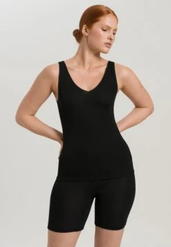 Woolen Silk Tank Top Black (071416) -Hanro woolen silk tank top black 071416 1