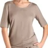 Yoga Shirt Taupe Grey (077994) -Hanro yoga shirt taupe grey 077994