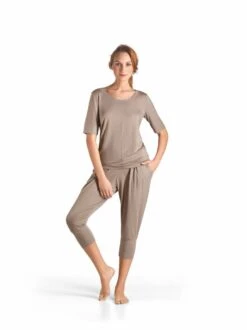 Yoga Shirt Taupe Grey (077994) 9 Yoga Shirt Taupe Grey (077994) -Hanro yoga shirt taupe grey 077994 3